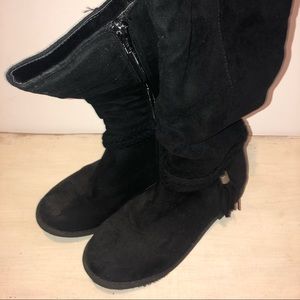 Girls SO mid calf microsuede boots